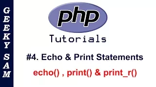 PHP 5 Tutorials for Beginners PHP 5 echo and print Statements Hindi