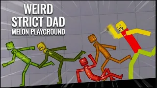 can melon team survive 24 hours in weird strict dad chapter 1 2 people playground
