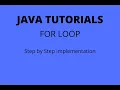Java Tutorials For loop Automation Testing Guide Conditions in Java SDET