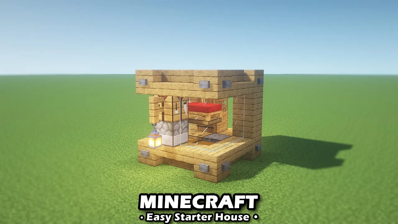 Minecraft: STARTER House | Build Hacks & Ideas! #shorts