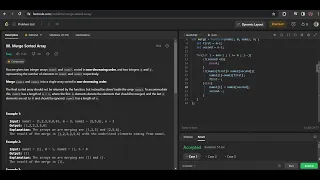88 Merge Sorted Array LeetCode Amazon Interview JavaScript in malayalam