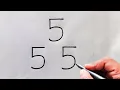 How to draw Elephant from number 555 Art Tutorial