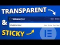 Sticky Transparent Header with Elementor FREE Step-by-Step Tutorial