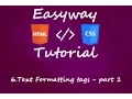 6 HTML CSS Tutorial Text Formatting tags part 1 - english