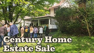 Estate Sale in a Century Home Thrifting for Antiques Primitives Collectibles Victorian