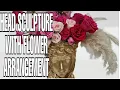 HEAD SCULPTURE WITH FLOWER ARRANGEMENT Dhats Lhay