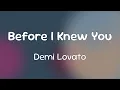 Lagu Demi Lovato - Before I Knew You  [Lyrics]