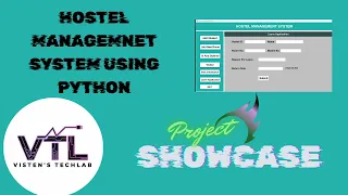 Hostel Management System using Python Tkinter Project Demo VISTEN S TECHLAB