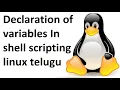 Shell Scripting part-2 Variables Topic In Kali Linux Or Linux In Telugu 2020
