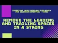 Java Interview Programs 11 Remove the leading and trailing spaces in a string Tamil