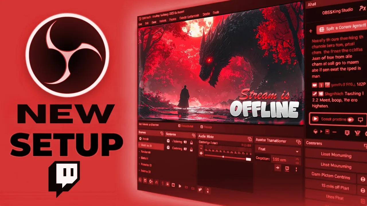 Animated Crimson Dragon Stream Package - motion demo