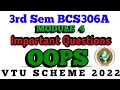 3rd SEM OOPS Module 4 Important Questions BCS306A