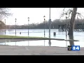 Missouri River floodwaters make their way into downtown St Charles