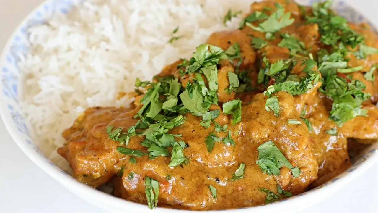 Indisches Mango Chicken / Mango-Curry mit Hähnchen und Joghurt / Rezept