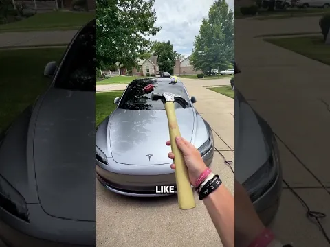max vs tesla: ¿sobrevivirá al martillo? 😂🔨#shorts