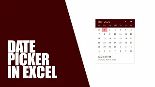 Date Picker in Excel