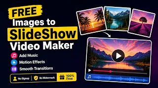 Free Image to Slideshow Maker Add change transition and slide effects