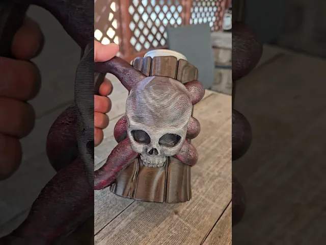 Skull Octopus Can Koozie - with Handle video thumbnail