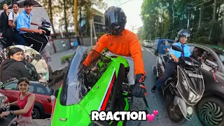 Riding My Loud Zx10r in City #zx10r #kawasaki #cute #z900