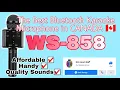 WS-858 BLUETOOTH MICROPHONE How to use and Review XLS Good stuff