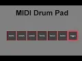 MIDI drum machine using html css javascript