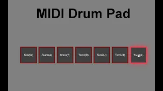 MIDI drum machine using html css javascript