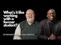 What is it like working with a former student N T Wright
