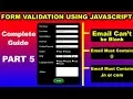 email validation in javascript how to validate email addres using javascript in hindi urdu