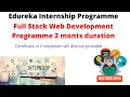 Edureka Internship Programme Full Stack Web Developer Internship Programme