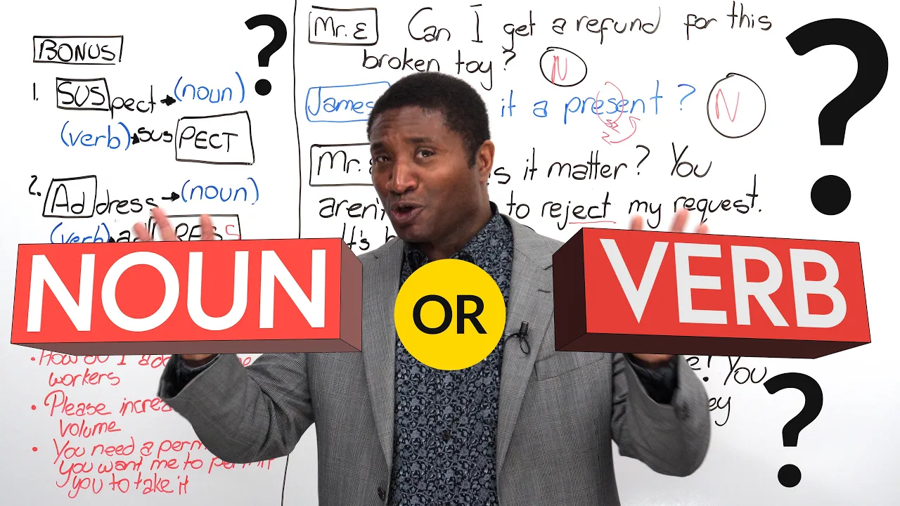 NOUN or VERB? Listen for the word stress