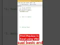 Print Using VBA in Excel