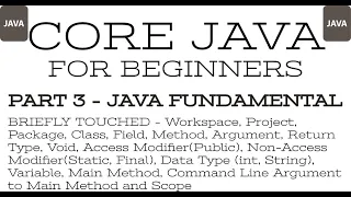 Part 3 - Java-Fundamentals-Workspace Project Package Class Main Method Field Variable Public Static