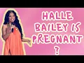 Halle Bailey PREGNANT at VMAs Very telling DRESS exposes her BABY BUMP