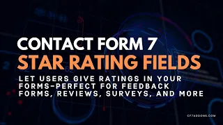 How To Add Star Rating Feedback In Contact Form 7 Create A Product Feedback Form With Star Rating 