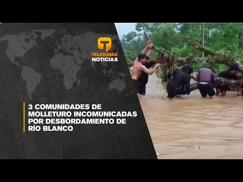 3 comunidades de Molleturo incomunicadas por desbordamiento de Río Blanco
