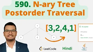 590 N-ary Tree Postorder Traversal Java Leetcode Hindi