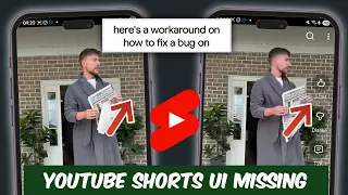 YouTube Shorts Like Comment Share Button Not Showing Problem YouTube Shorts User Interface Missing 