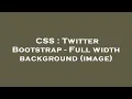 CSS Twitter Bootstrap - Full width background image