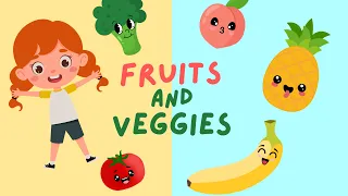 fruits and vegetables in english learn words in english first words words for toddlers
