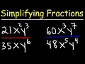 Simplifying Algebraic Fractions