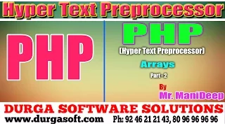 Web devlopment PHP Arrays Part - 2 by Manideep