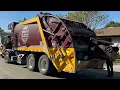 Peoria McNeilus Rear Loader Garbage Truck PACKING OUT