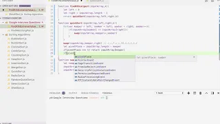 Google Interview Question Find Kth value in JavaScript