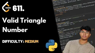 Valid Triangle Number LeetCode 611 Theory Python
