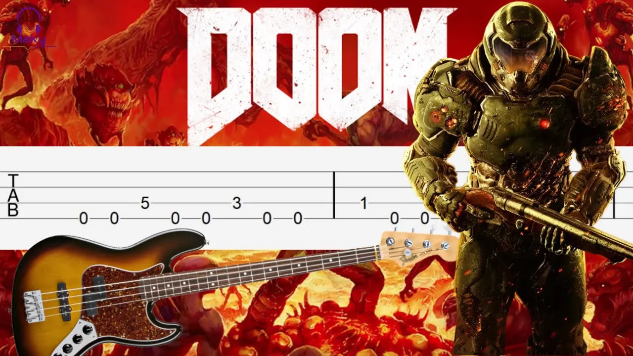 DOOM - At DOOM’s Gate by Mick Gordon [Bass Tabs Tutorial]