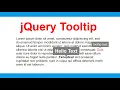 How to create tooltip using jQuery custom tooltip jQuery on hover jquery title tooltip