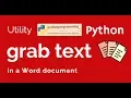 Grab text from Word document with Python