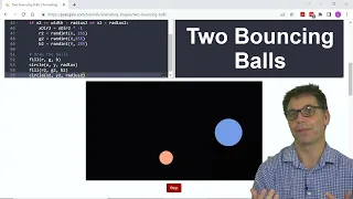 two bouncing balls Animating Shapes PyAngelo
