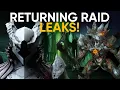 Destiny 2 Lightfall - RETURNING RAID LEAKS