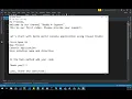 Hello World Console Application using visual studio
